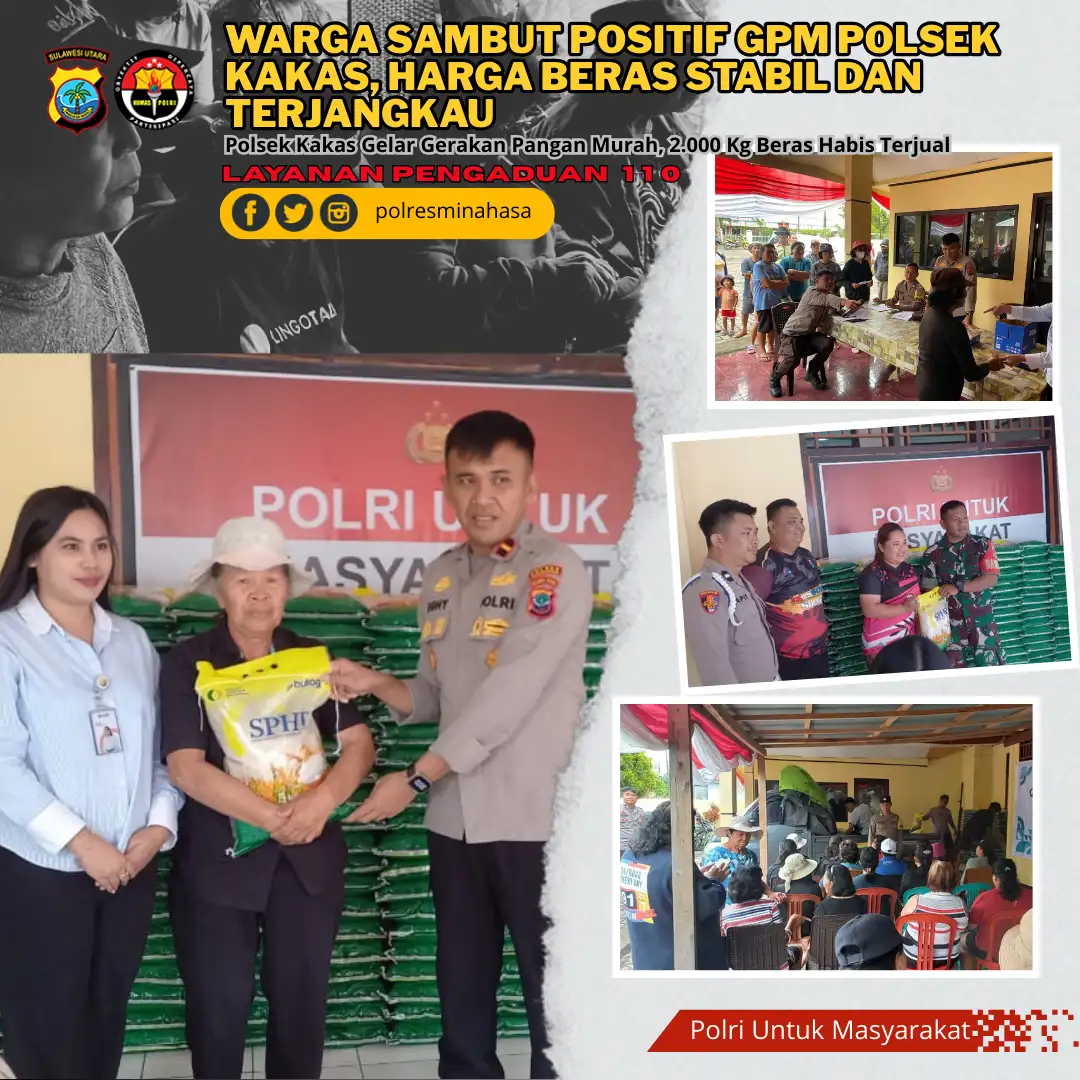 Warga Sambut Positif GPM Polsek Kakas, Harga Beras Stabil dan Terjangkau
